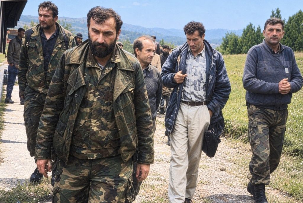 Fotografija 1. Dobro Polje 12. rujna 1993.; susret rukovodstva Glavnog štaba Armije BiH, komande 6. koprusa te oficira 317. i 45. brdske brigade Armije BiH. Cilj susreta planiranje provedbe operacije „Neretva“ planirane za 13. rujna